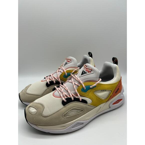 Puma TRC Blaze HC Sneakers Pristine Beige Orange Yellow Men's 384962-01 Size 12 - Picture 8 of 12